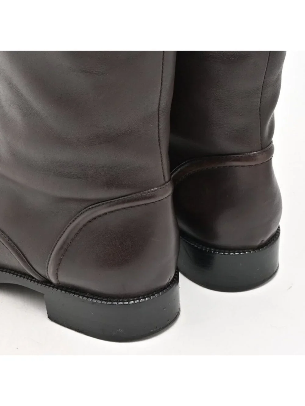Louis Vuitton Long Boots Dark Brown Leather